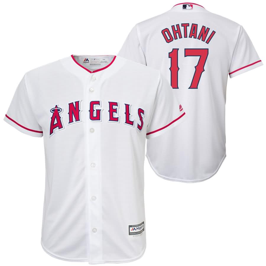 Shohei Ohtani Los Angeles Angels Majestic Youth Official Cool Base Player Jersey - White