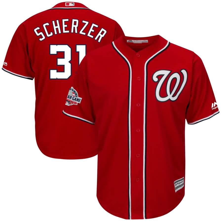 Max Scherzer Washington Nationals Majestic 2018 All-Star Game Alternate Cool Base Player Jersey - Scarlet