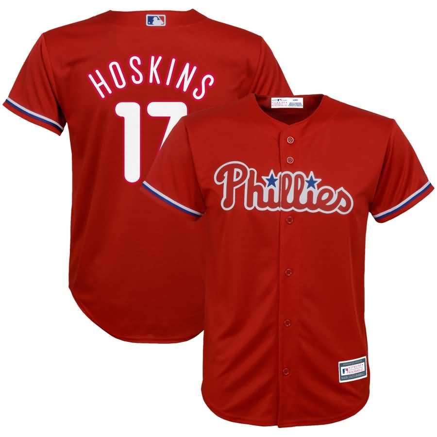 Rhys Hoskins Philadelphia Phillies Youth Player Replica Jersey - Red