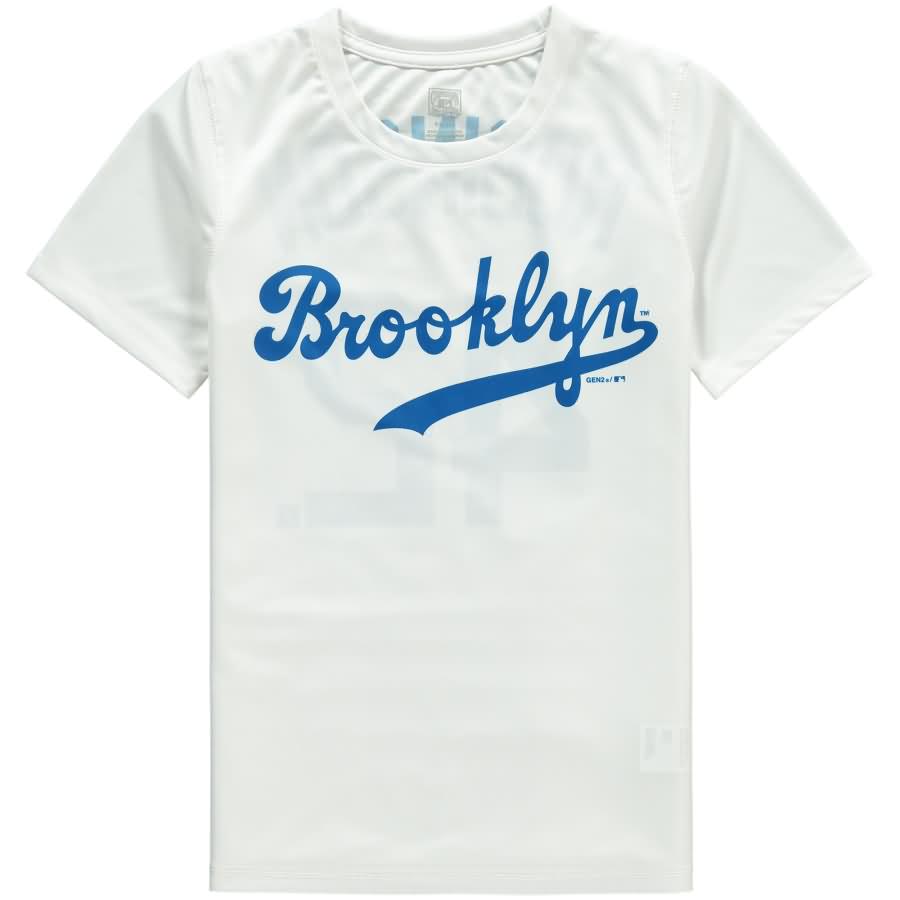 Jackie Robinson Brooklyn Dodgers Youth Cooperstown Player Sublimated Jersey Top - White