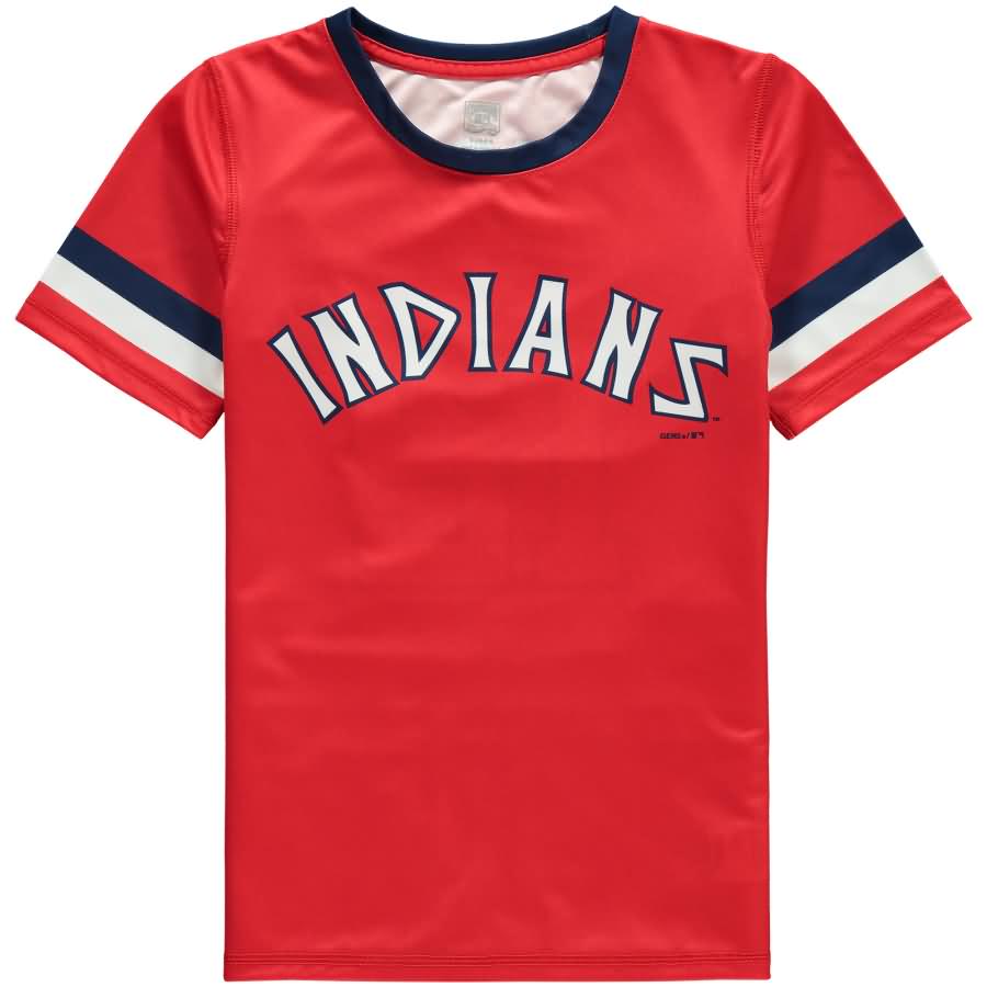 Francisco Lindor Cleveland Indians Youth Cooperstown Player Sublimated Jersey Top - Red