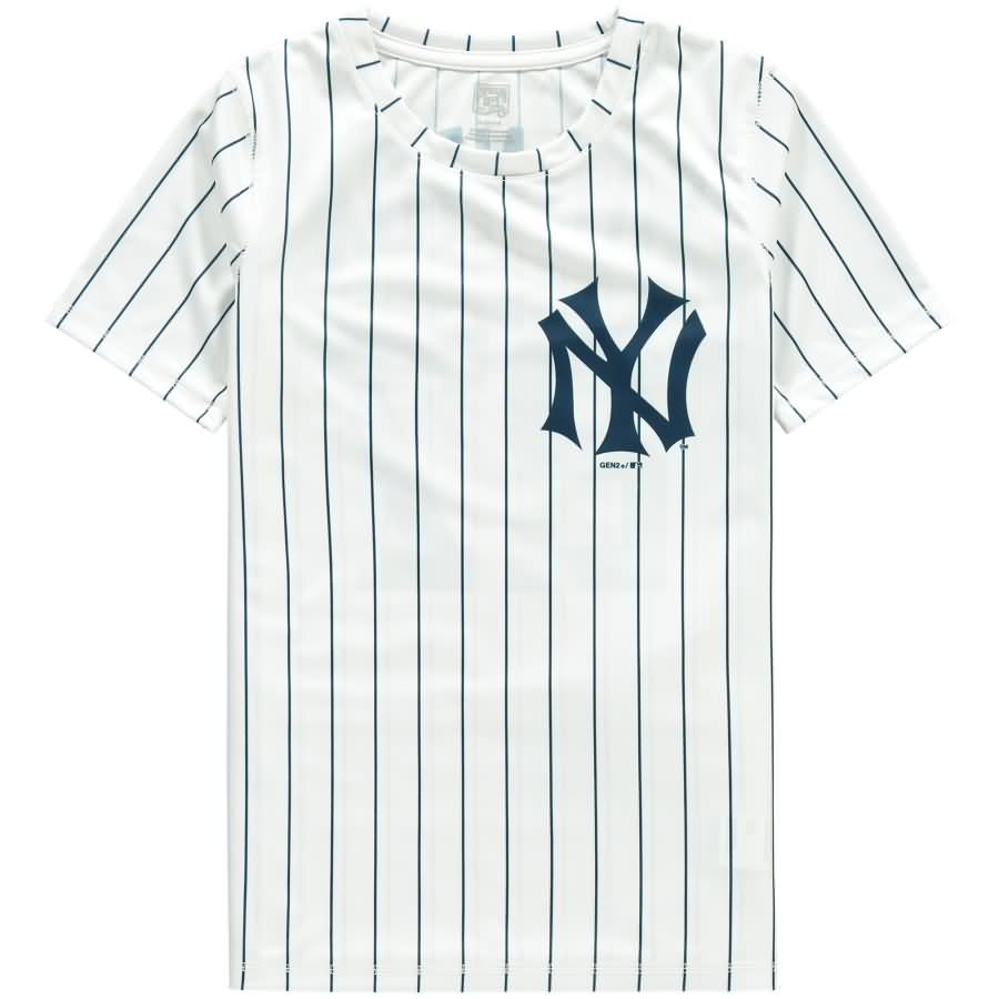 Aaron Judge New York Yankees Youth Cooperstown Player Sublimated Jersey Top - White/Navy