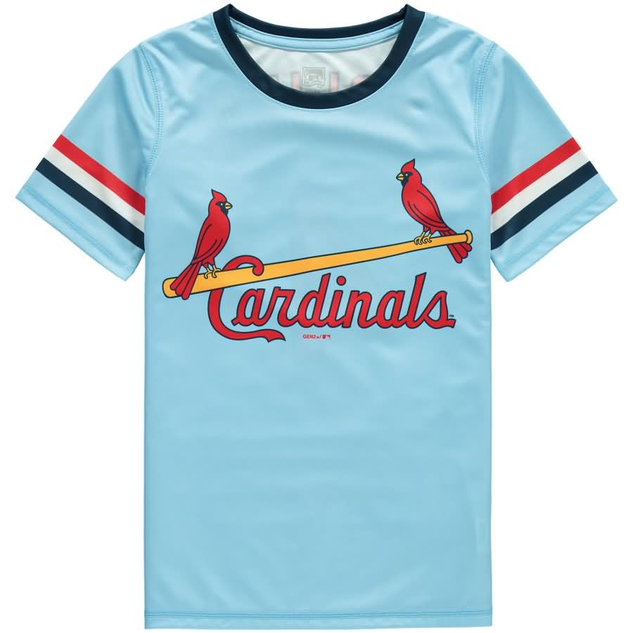 Yadier Molina St. Louis Cardinals Youth Cooperstown Player Sublimated Jersey Top - Light Blue