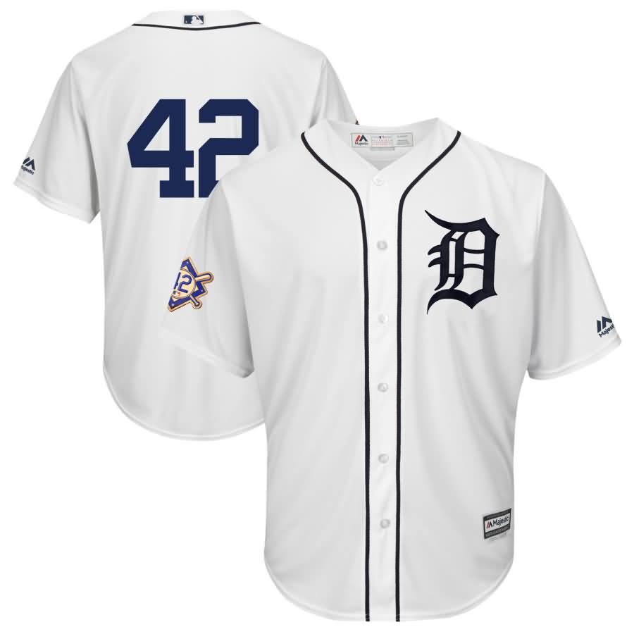 Detroit Tigers Majestic 2018 Jackie Robinson Day Official Cool Base Jersey - White