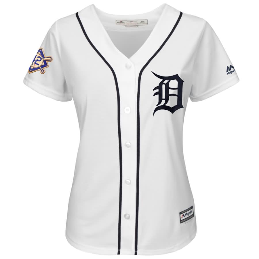 Detroit Tigers Majestic Women's 2018 Jackie Robinson Day Official Cool Base Jersey - White
