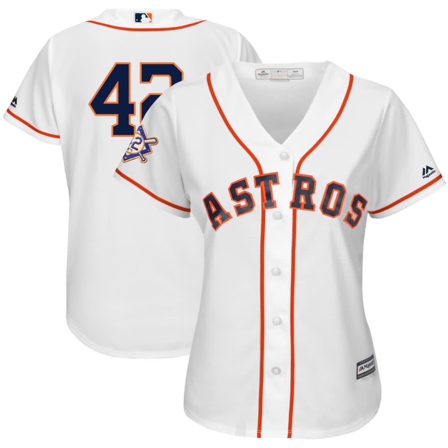 Houston Astros Majestic Women's 2018 Jackie Robinson Day Official Cool Base Jersey - White