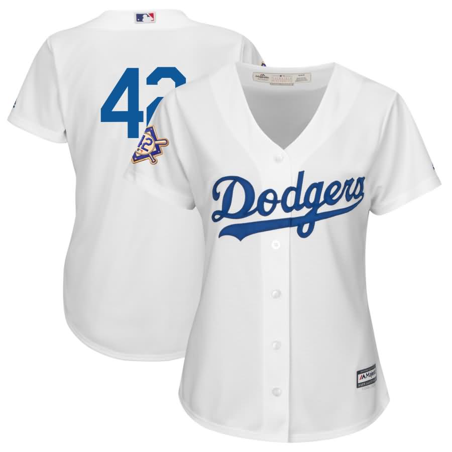 Los Angeles Dodgers Majestic Women's 2018 Jackie Robinson Day Official Cool Base Jersey - White