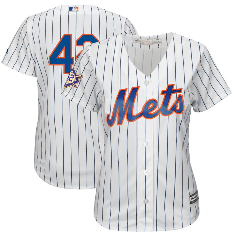 New York Mets Majestic Women's 2018 Jackie Robinson Day Official Cool Base Jersey - White/Royal