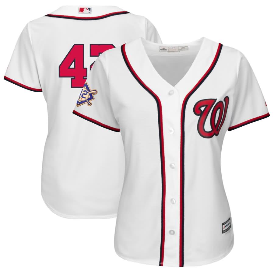 Washington Nationals Majestic Women's 2018 Jackie Robinson Day Official Cool Base Jersey - White