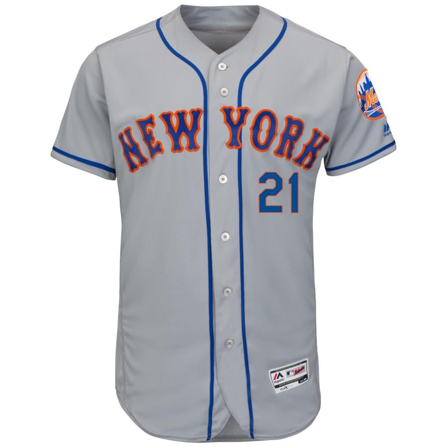 Todd Frazier New York Mets Majestic Authentic Collection Flex Base Player Jersey - Gray