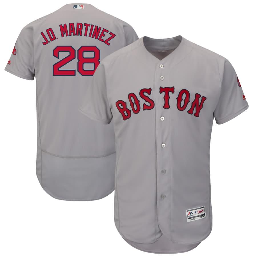 JD Martinez Boston Red Sox Majestic Authentic Collection Flex Base Player Jersey - Gray