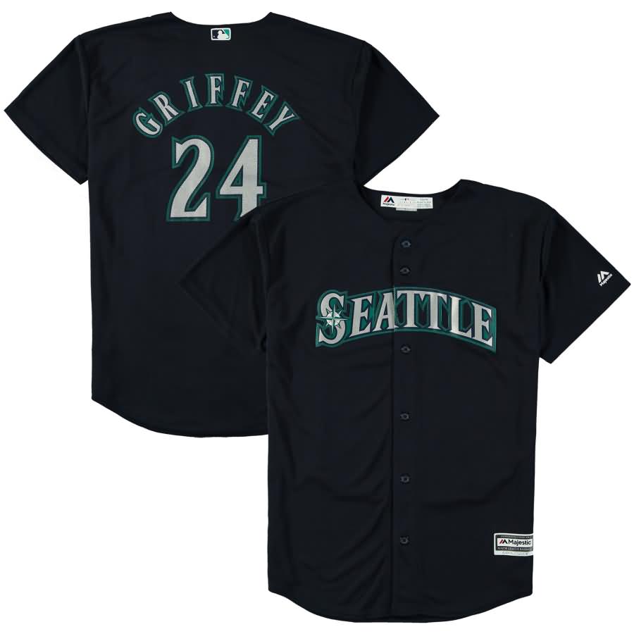 Ken Griffey Jr. Seattle Mariners Majestic Youth Alternate Official Cool Base Player Jersey - Navy