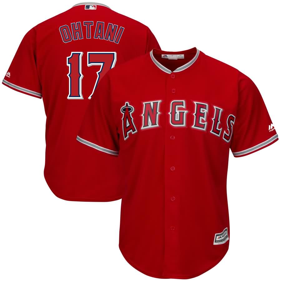 Shohei Ohtani Los Angeles Angels Majestic Alternate Official Cool Base Replica Player Jersey - Scarlet