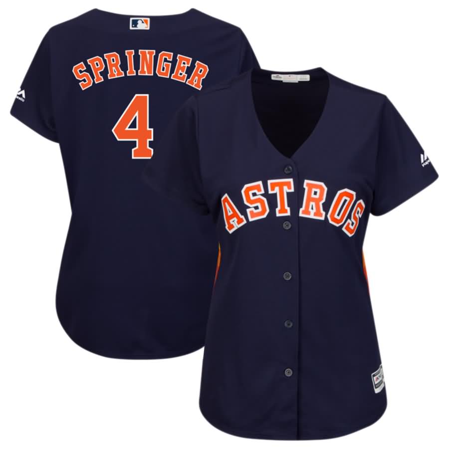 George Springer Houston Astros Majestic Women's Team Cool Base Player Jersey - Navy