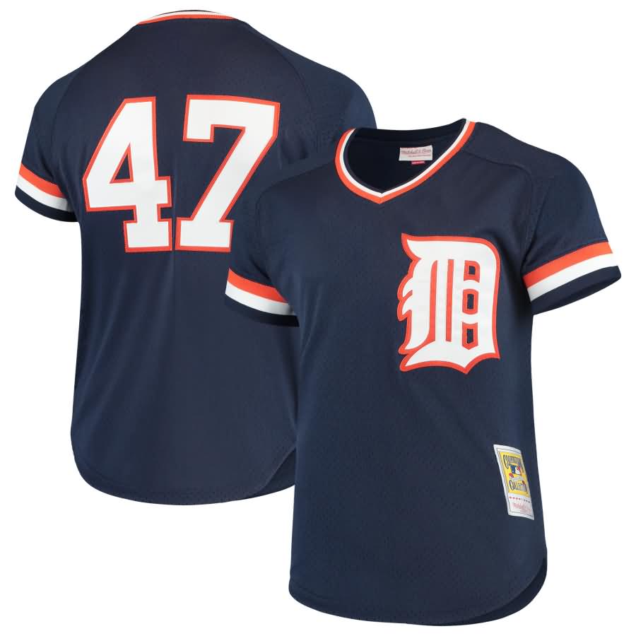 Jack Morris Detroit Tigers Mitchell & Ness Cooperstown Collection Mesh Batting Practice Jersey - Navy
