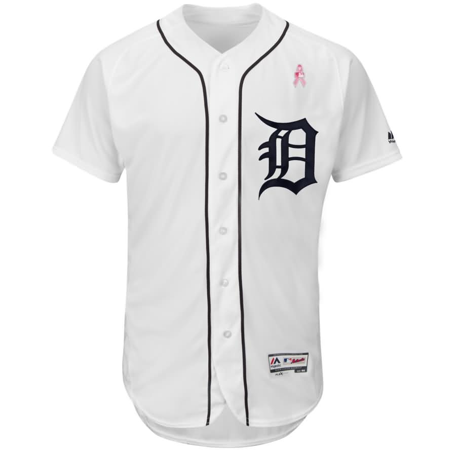 Detroit Tigers Majestic 2018 Mother's Day Home Flex Base Team Jersey - White