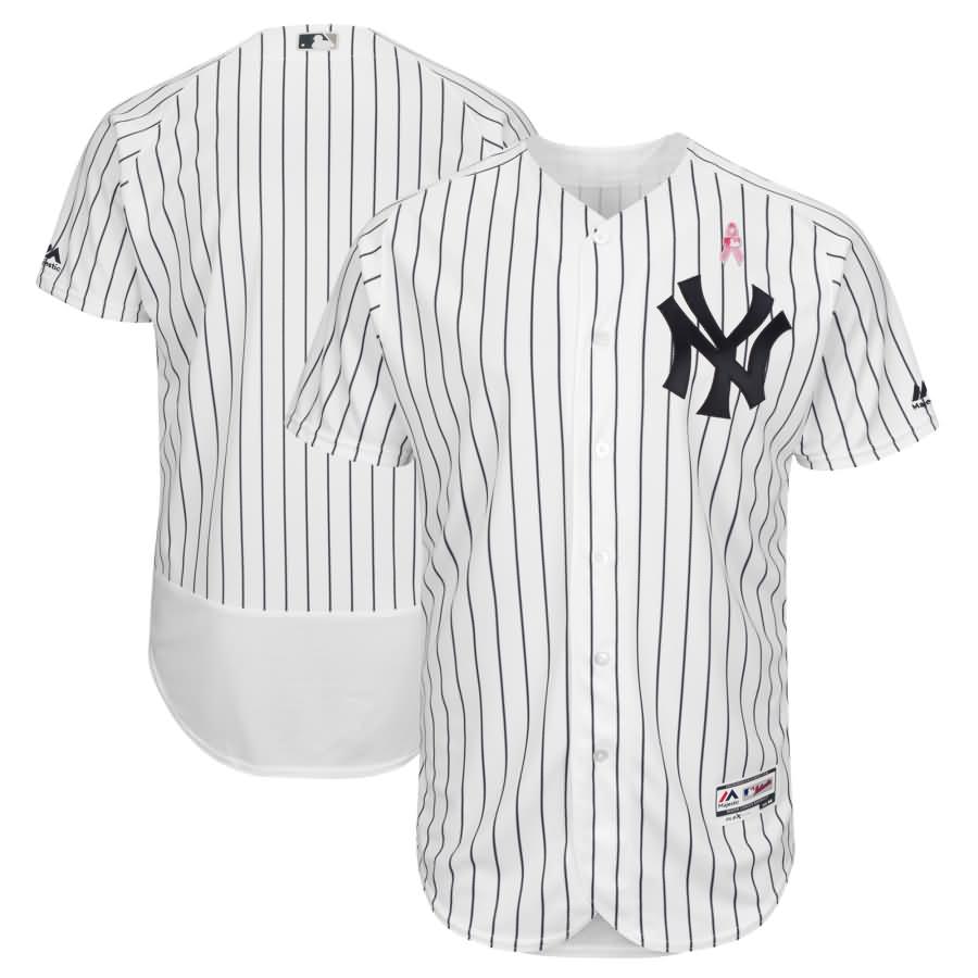 New York Yankees Majestic 2018 Mother's Day Home Flex Base Team Jersey - White