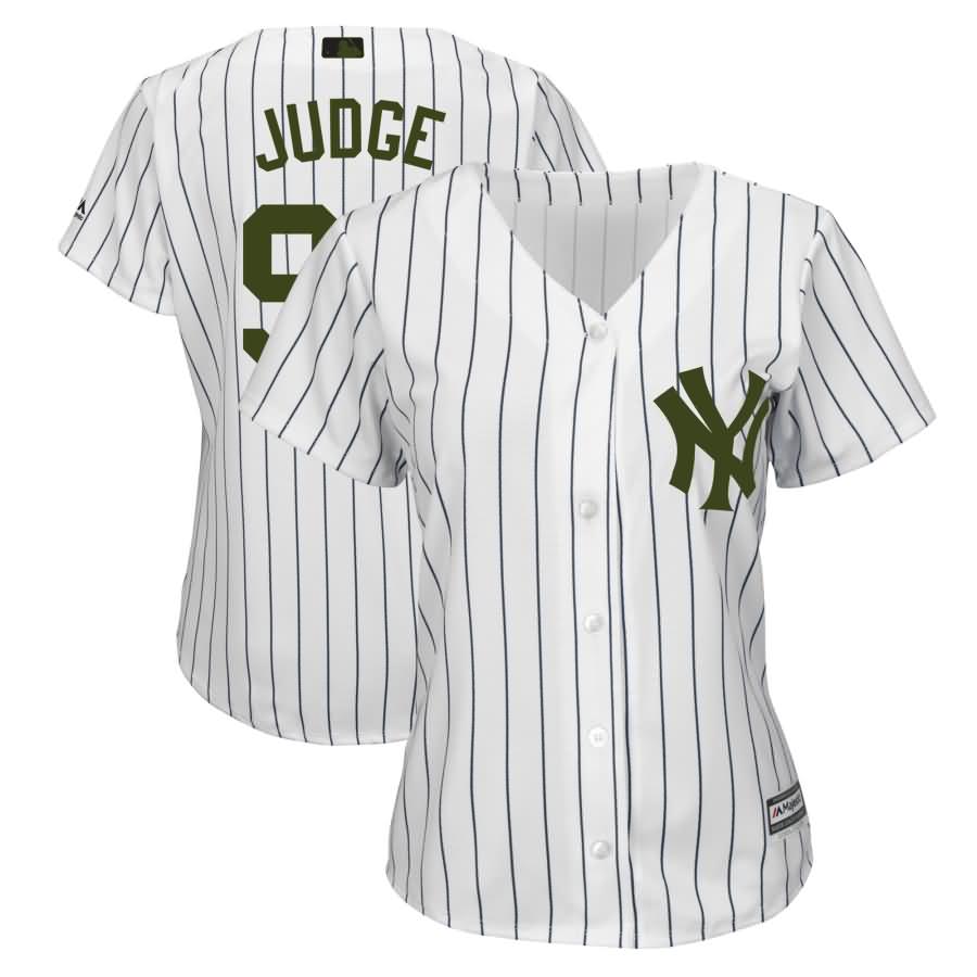Aaron Judge New York Yankees Majestic Women's 2018 Memorial Day Cool Base Player Jersey - White
