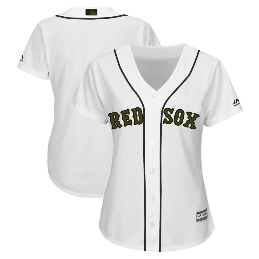 Boston Red Sox Majestic Women's 2018 Memorial Day Cool Base Team Jersey - White
