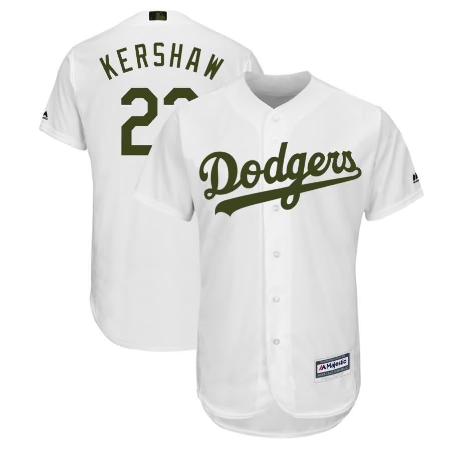 Clayton Kershaw Los Angeles Dodgers Majestic 2018 Memorial Day Cool Base Player Jersey - White
