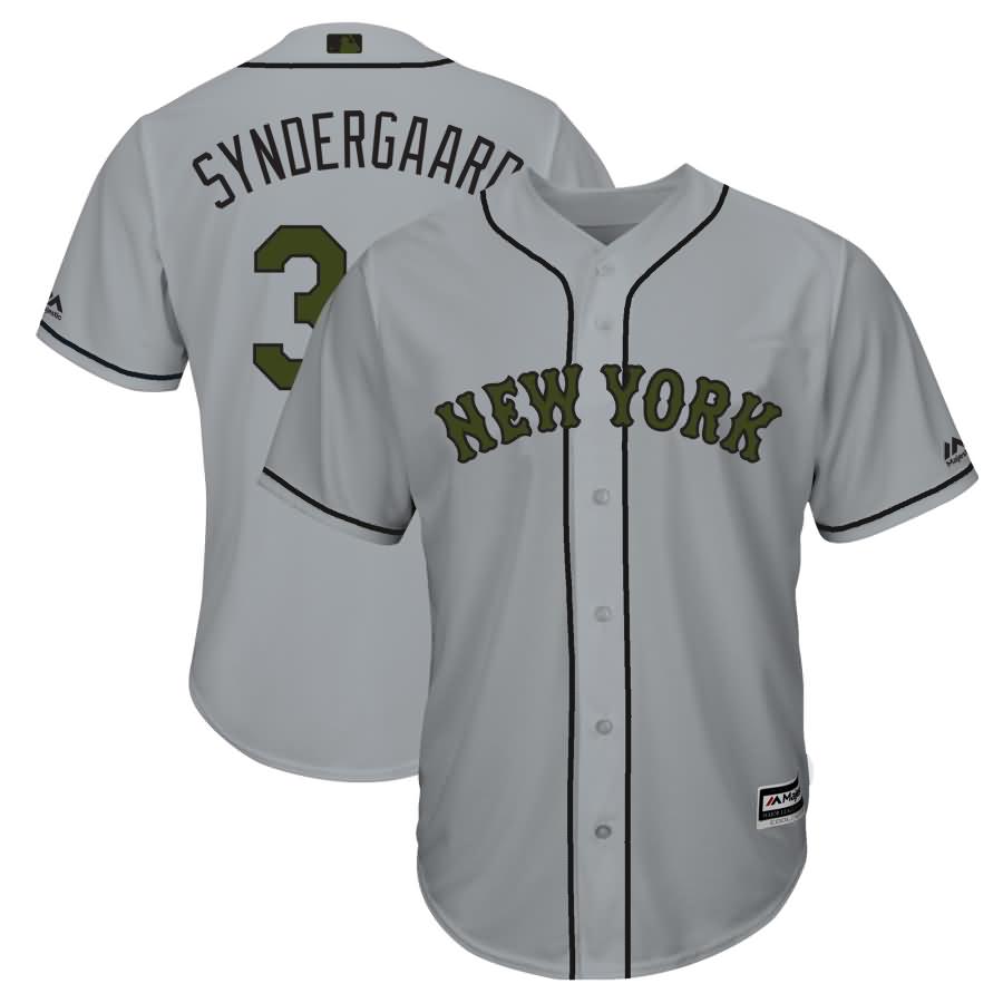 Noah Syndergaard New York Mets Majestic 2018 Memorial Day Cool Base Player Jersey - Gray