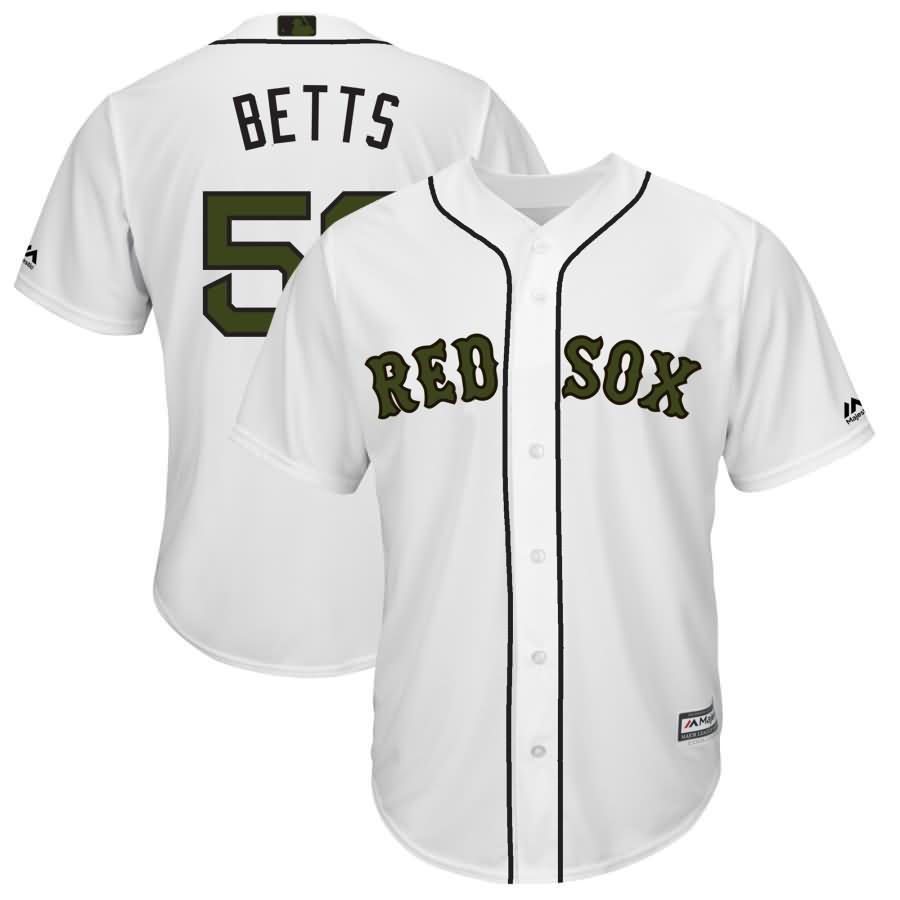 Mookie Betts Boston Red Sox Majestic 2018 Memorial Day Cool Base Player Jersey - White