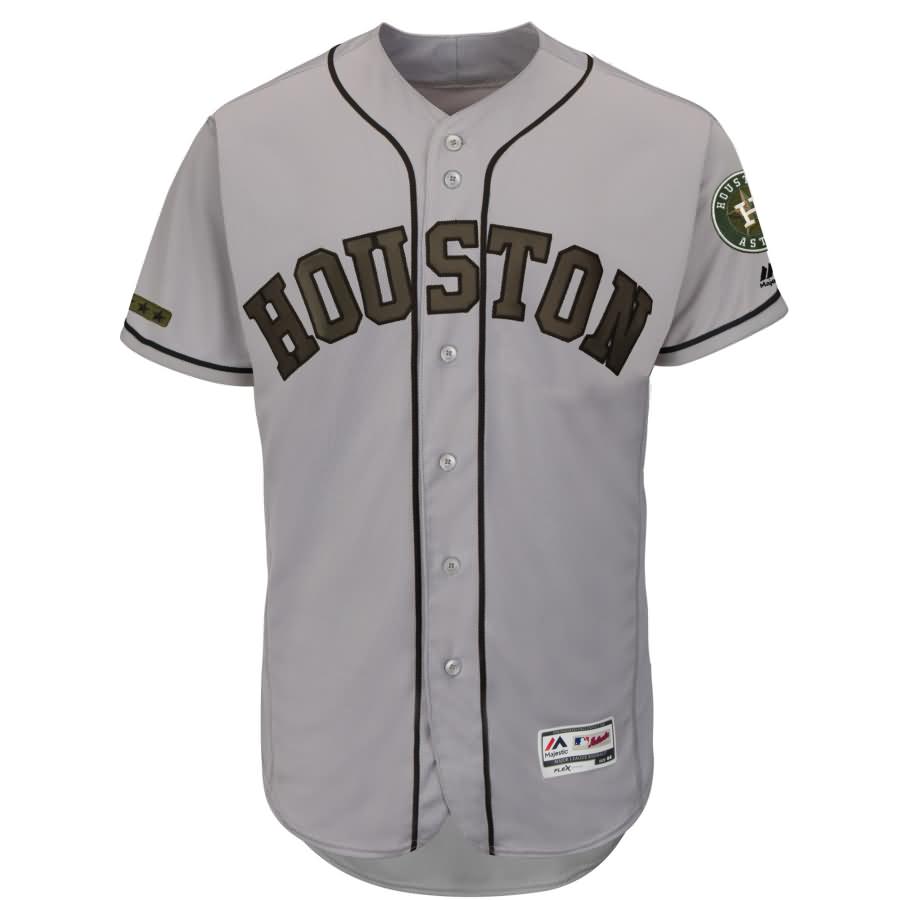 Houston Astros Majestic 2018 Memorial Day Authentic Collection Flex Base Team Jersey - Gray