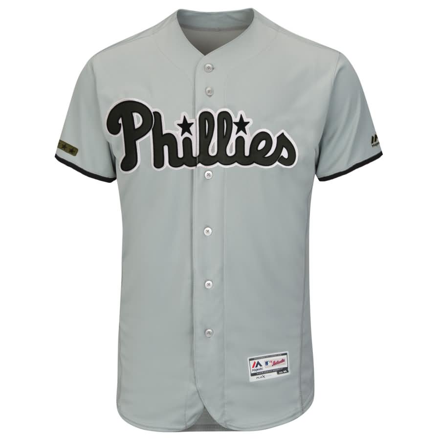 Philadelphia Phillies Majestic 2018 Memorial Day Authentic Collection Flex Base Team Jersey - Gray