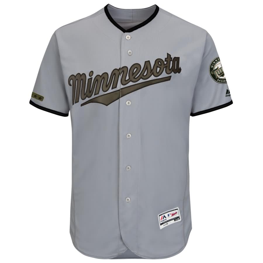 Minnesota Twins Majestic 2018 Memorial Day Authentic Collection Flex Base Team Jersey - Gray