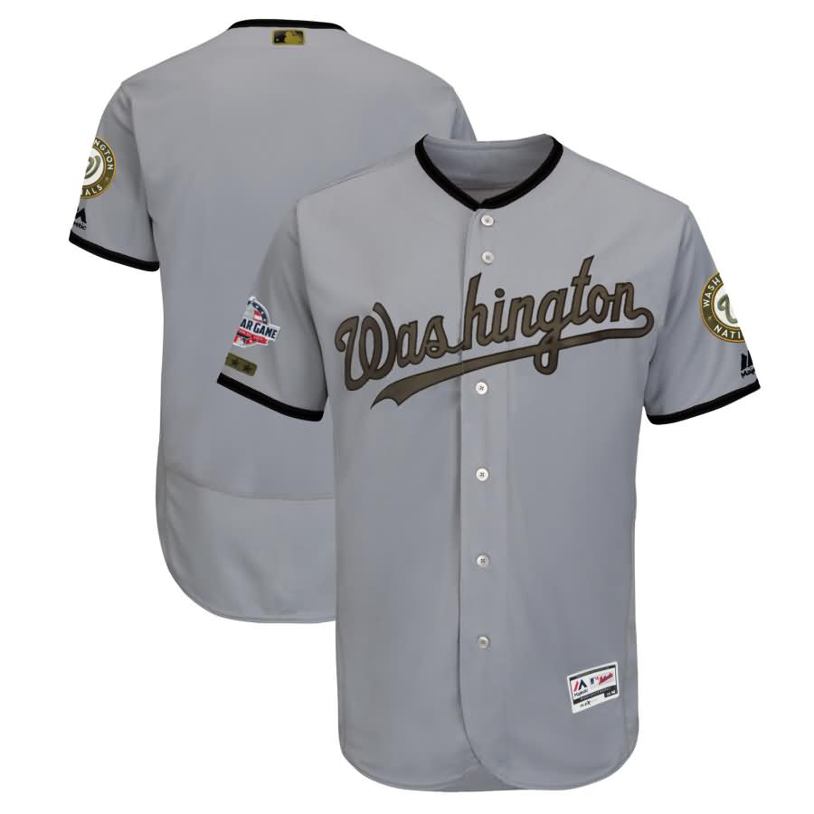 Washington Nationals Majestic 2018 Memorial Day Authentic Collection Flex Base Team Jersey - Gray
