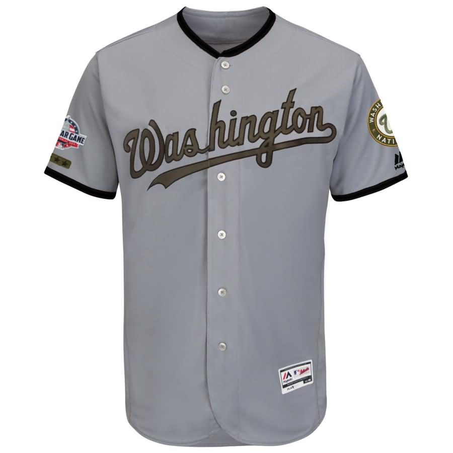 Washington Nationals Majestic 2018 Memorial Day Authentic Collection Flex Base Team Jersey - Gray