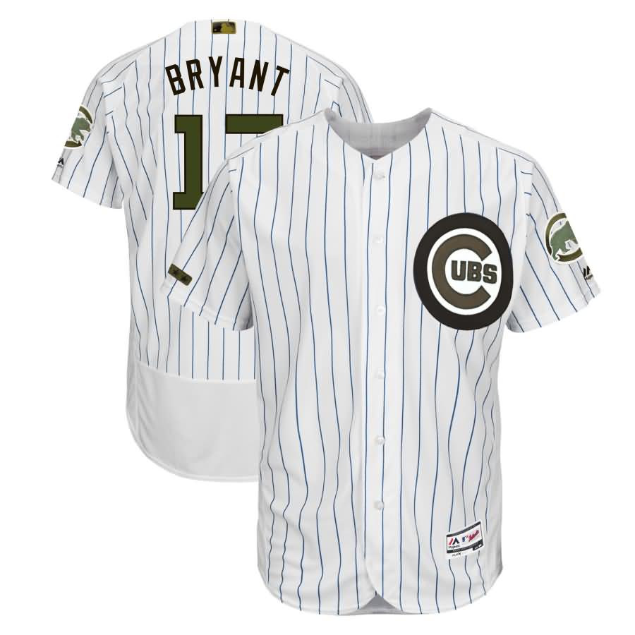 Kris Bryant Chicago Cubs Majestic 2018 Memorial Day Authentic Collection Flex Base Player Jersey - White