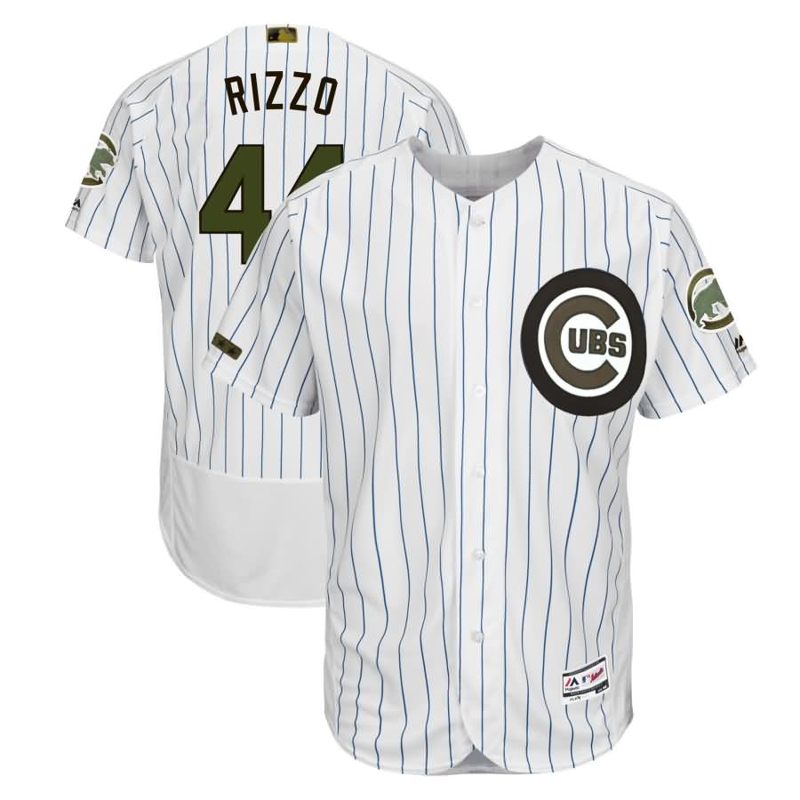 Anthony Rizzo Chicago Cubs Majestic 2018 Memorial Day Authentic Collection Flex Base Player Jersey - White