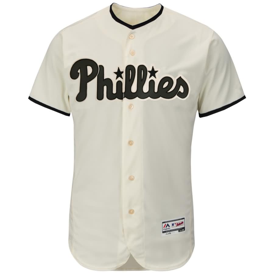 Rhys Hoskins Philadelphia Phillies Majestic 2018 Memorial Day Authentic Collection Flex Base Player Jersey - Cream
