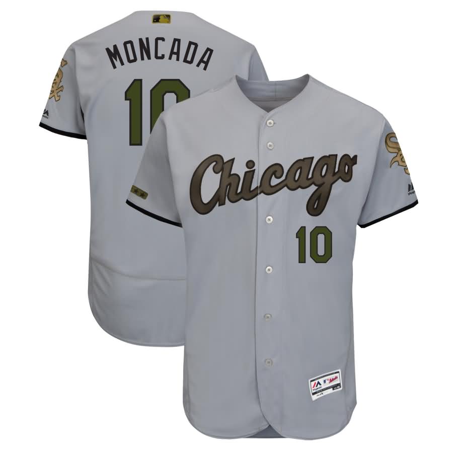 Yoan Moncada Chicago White Sox Majestic 2018 Memorial Day Authentic Collection Flex Base Player Jersey - Gray
