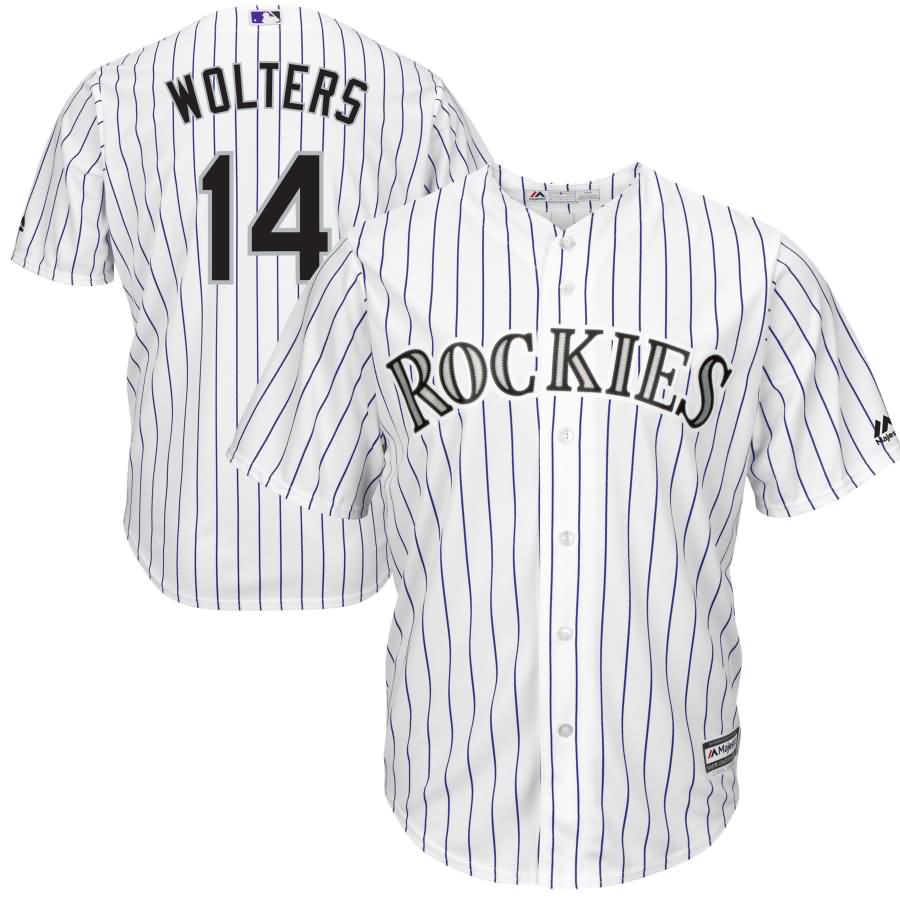 Tony Wolters Colorado Rockies Majestic Home Cool Base Player Jersey - White