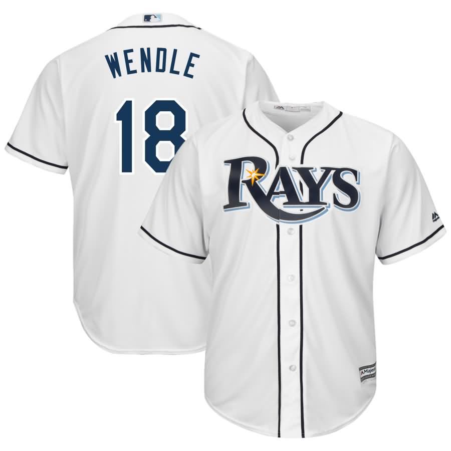 Joey Wendle Tampa Bay Rays Majestic Home Cool Base Player Jersey - White