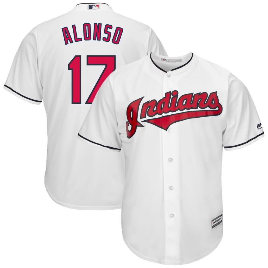 Yonder Alonso Cleveland Indians Majestic Home Cool Base Player Jersey - White