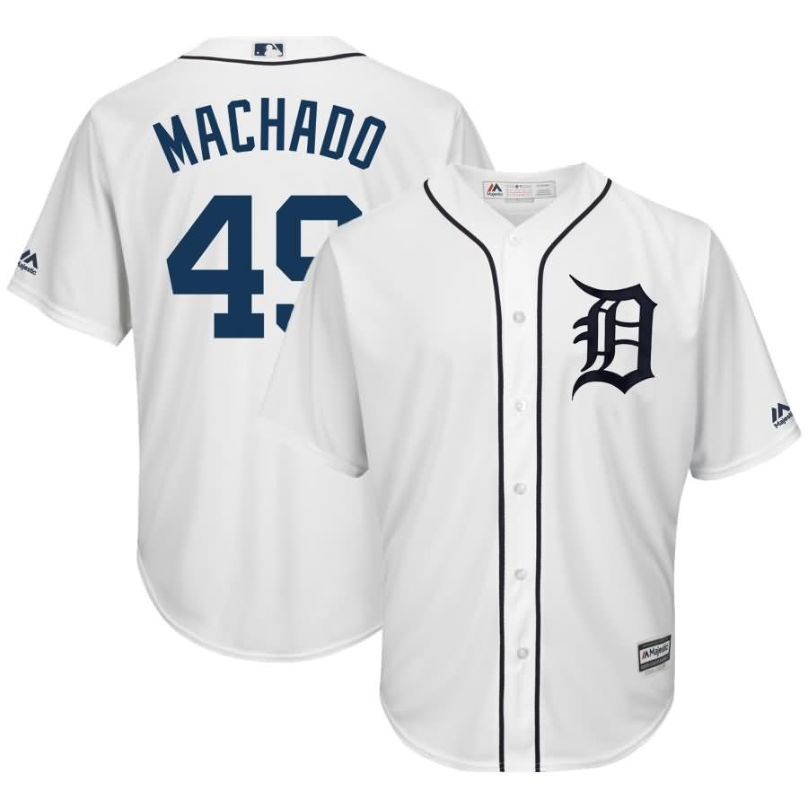 Dixon Machado Detroit Tigers Majestic Home Cool Base Player Jersey - White