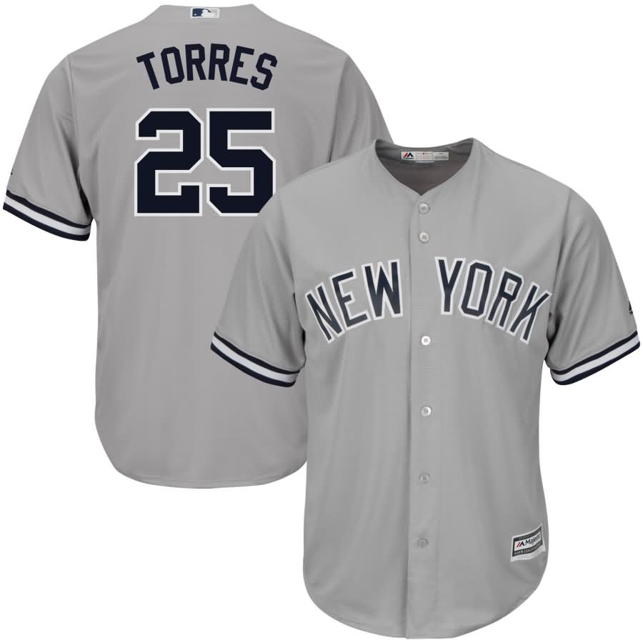Gleyber Torres New York Yankees Majestic Official Cool Base Player Jersey - Gray