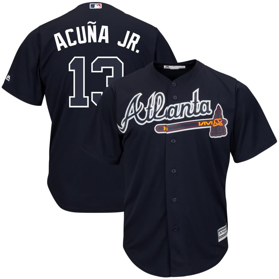 Ronald Acu?a Jr. Atlanta Braves Majestic Alternate Official Cool Base Player Jersey - Navy