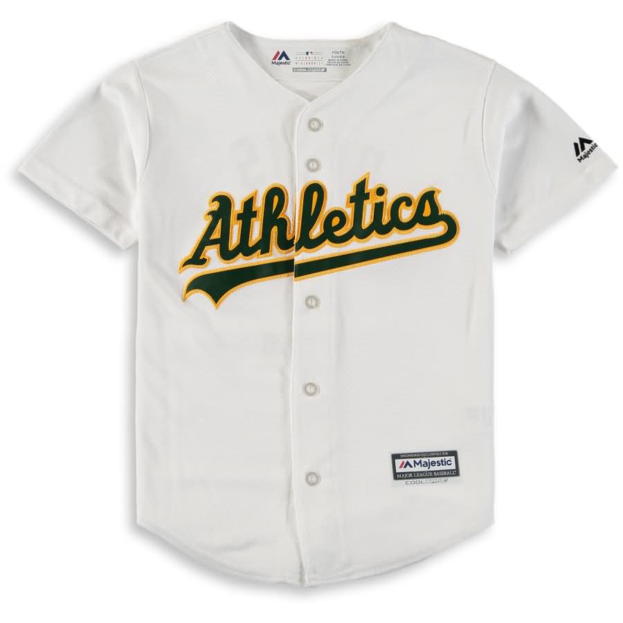 Khris Davis Oakland Athletics Majestic Youth Home Official Cool Base Player Jersey - White