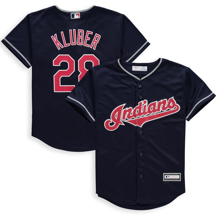 Corey Kluber Cleveland Indians Majestic Youth Alternate Cool Base Replica Player Jersey - Navy