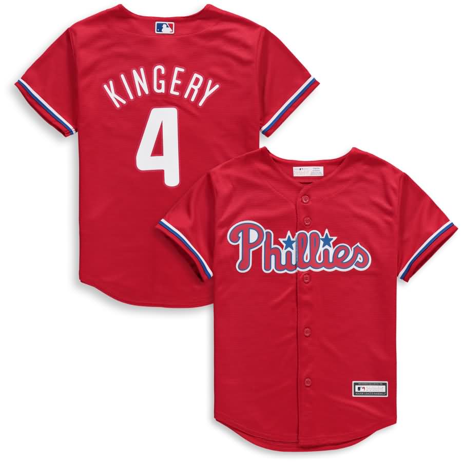Scott Kingery Philadelphia Phillies Majestic Youth Alternate Cool Base Replica Player Jersey - Red