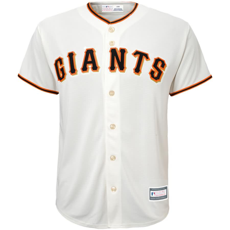 Evan Longoria San Francisco Giants Majestic Youth Home Cool Base Replica Player Jersey - Cream