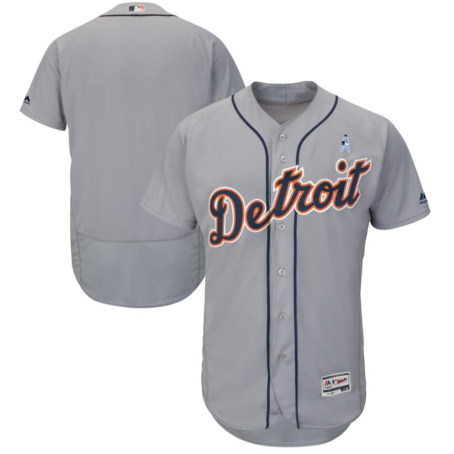 Detroit Tigers Majestic 2018 Father's Day Flex Base Team Jersey - Gray