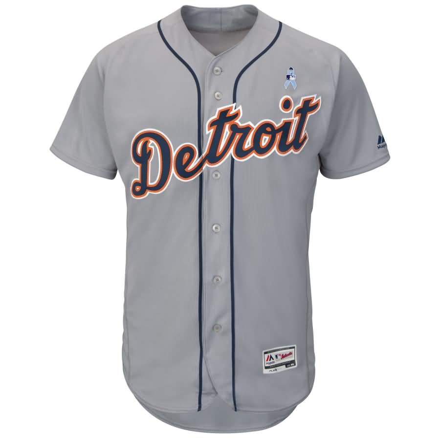 Detroit Tigers Majestic 2018 Father's Day Flex Base Team Jersey - Gray