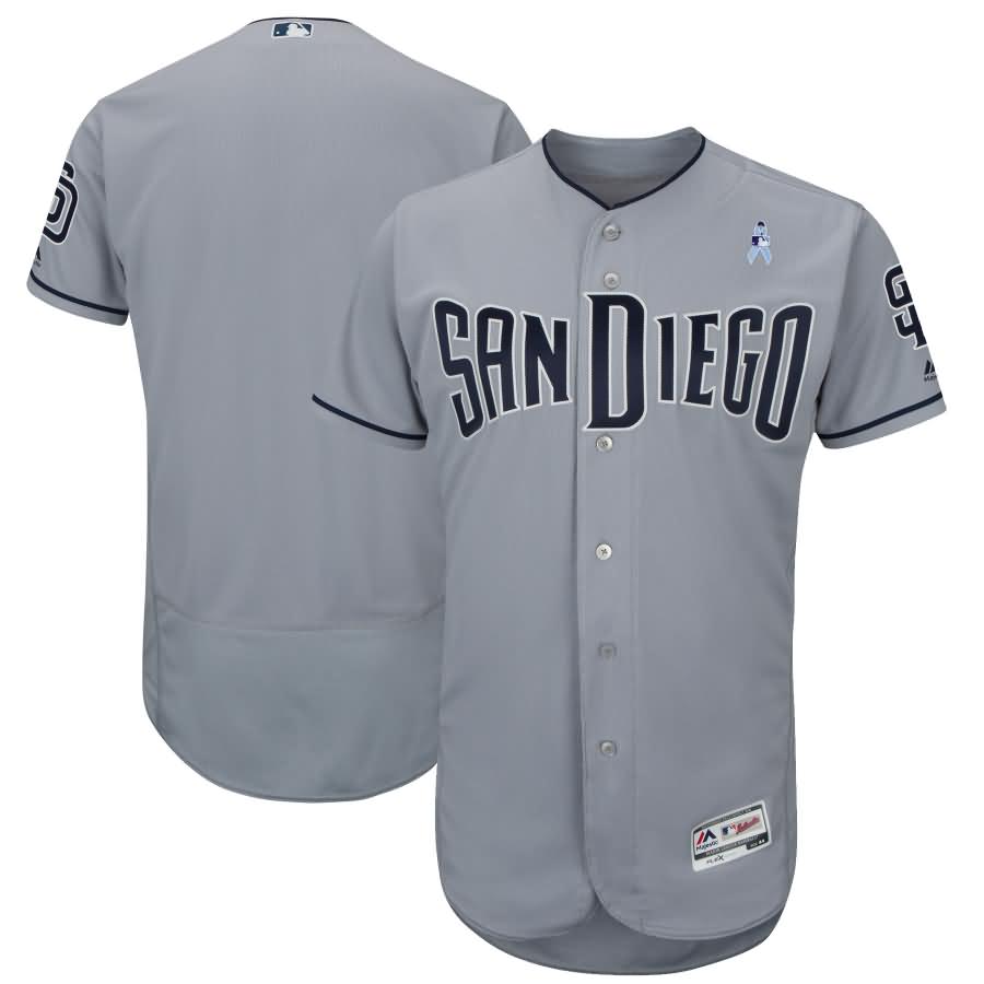 San Diego Padres Majestic 2018 Father's Day Road Flex Base Team Jersey - Gray
