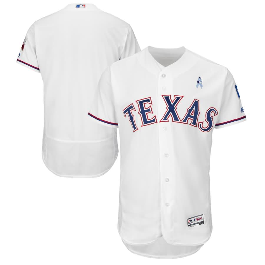 Texas Rangers Majestic 2018 Father's Day Home Flex Base Team Jersey - White