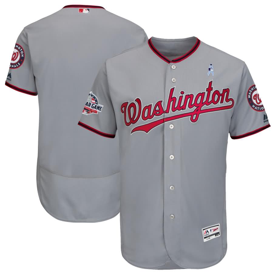 Washington Nationals Majestic 2018 Father's Day Road Flex Base Team Jersey - Gray